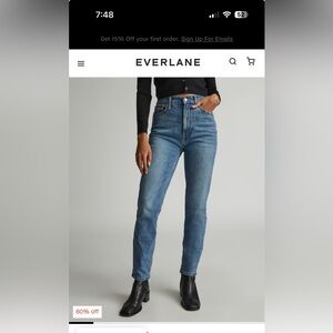 Everlane The Cheeky Jean High Rise Straight Crop Size 27